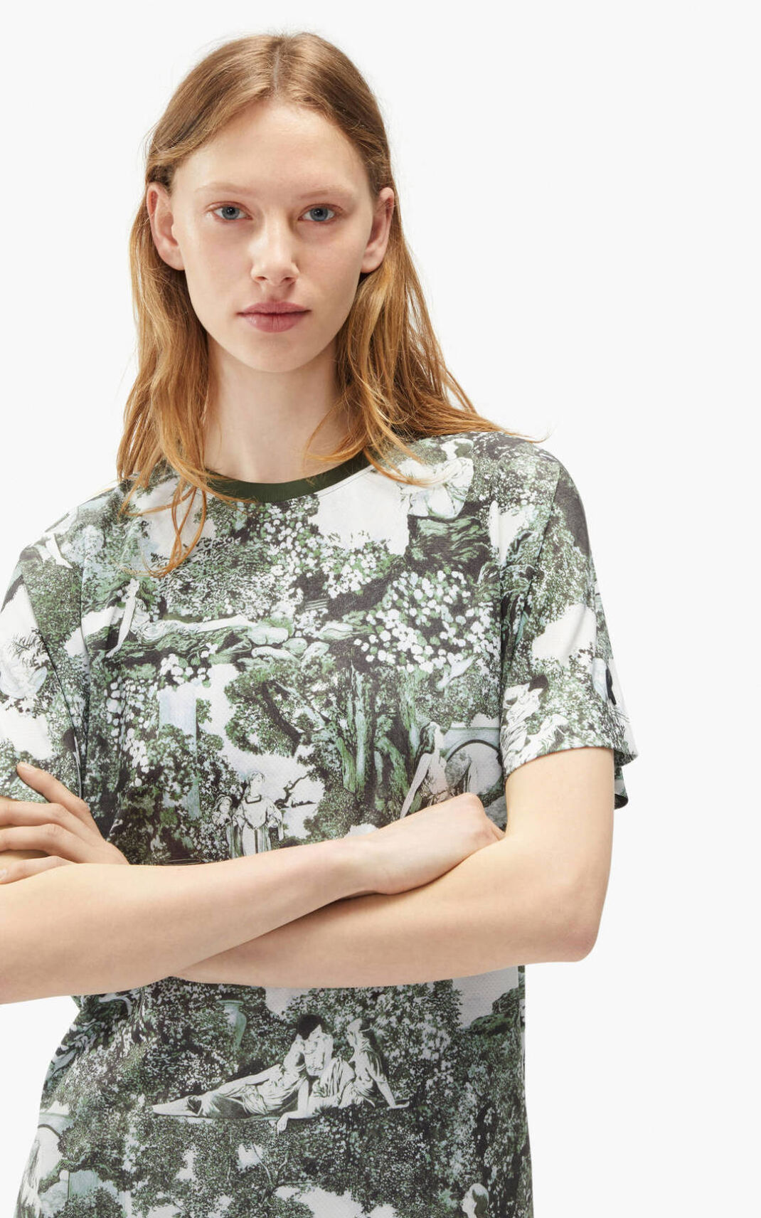 T Shirt Kenzo Femme Dreamers oversized Kaki Foncé RTEPS-6859